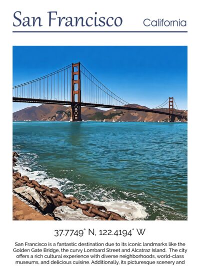 San Francisco Canvas, San Francisco Print, San Francisco  wall art,  San Francisco travel art print, San Francisco  poster