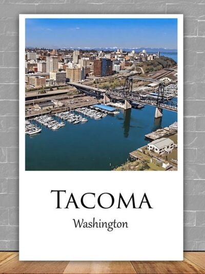 Tacoma Washington  Tacoma watercolor, Tacoma  wall art, Tacoma  canvas wall art,  Tacoma watercolor wall art, Tacoma travel art