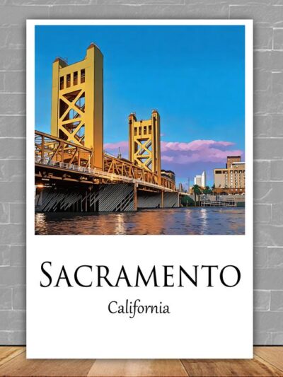 Sacramento  Canvas, Sacramento Print, Sacramento wall art Sacramento  travel art print, Sacramento California  poster