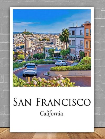 San Francisco Canvas, San Francisco Print, San Francisco  wall art,  San Francisco travel art print, San Francisco  poster