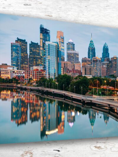 Philadelphia travel art canvas print, Philadelphia wall art Philadelphia canvas art, Philadelphia watercolor canvas wall art,