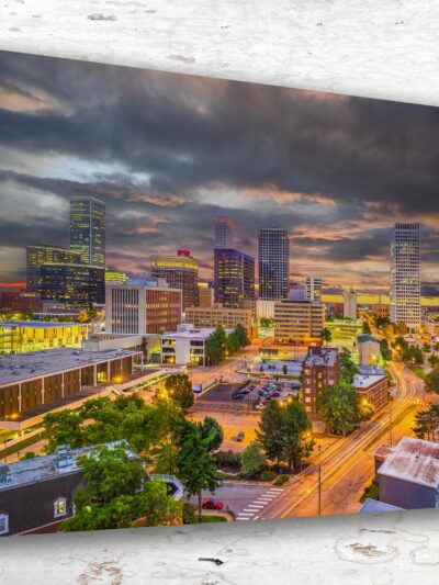 Tulsa travel art canvas print, Tulsa wall art, Tulsa canvas art,   Tulsa watercolor canvas wall art, Tulsa Arizona print