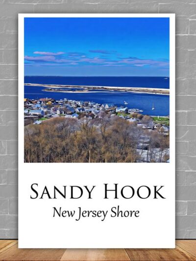 Sandy Hook Jersey Shore travel art canvas print, Sandy Hook wall art Sandy Hook canvas art, Sandy Hook watercolor canvas wall art,