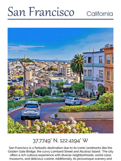 San Francisco Canvas, San Francisco Print, San Francisco  wall art,  San Francisco travel art print, San Francisco  poster